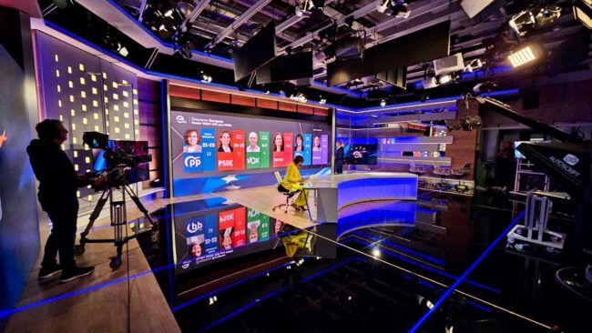 Plató Elecciones Europeas 9J 2024 Virtualia Canal Sur